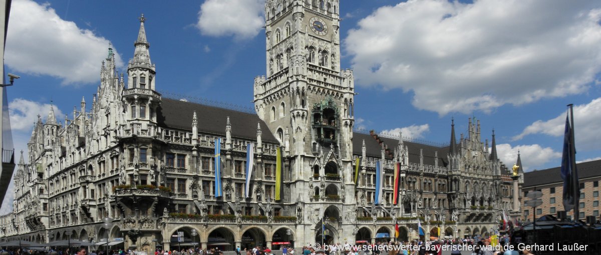Sehenswürdigkeit in München - Marienplatz und Rathausplatz Sehenswürdigkeit in München - Marienplatz und Rathausplatz