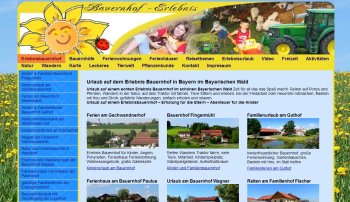 Referenzen Webdesign Portale Erlebnisbauernhof Bayern