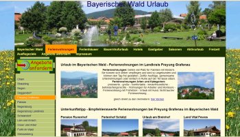 Referenzen Webdesign Portale Ferienwohnungen Bayerischer Wald Portal