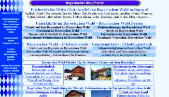 Referenzen Webdesign Portale Bayerischer Wald Ferien Portal