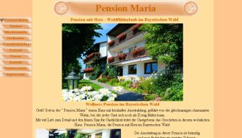 Homepageerstellung für Pensionen und Hotels in Bayern / Bayerwald - Pensionen Wellness Pension Maria