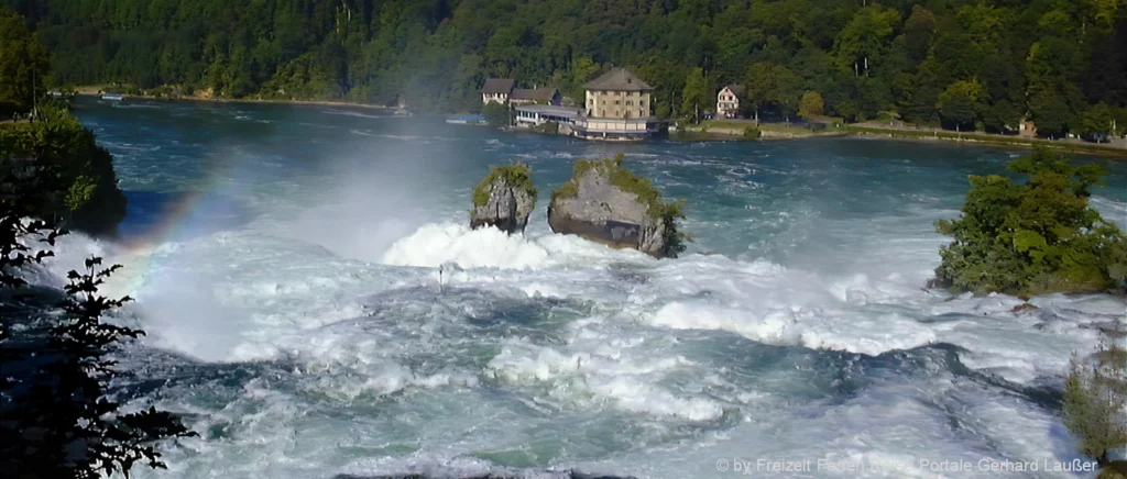 Wahrzeichen der Schweiz Rheinfall bei Schaffhausen Ausflugsziele Wasserfall